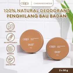 Ciara Natural Deodorant Body Odor Remover No. 1 In Indonesia 2pcs 50gr Package Best Seller No. 1