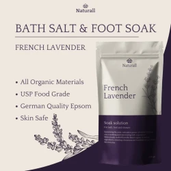 Naturall Bath Salt - French Lavender - Bath Salt & Foot Soak 300gr