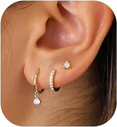 Personality Small Annulet Exquisite Multi Piercing Earrings Suit