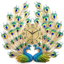 Peacock Wall Clock Beautiful Contemporary Style