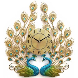 Peacock Wall Clock Display