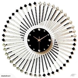 Wall Clock Beautiful Black and White Contemporary