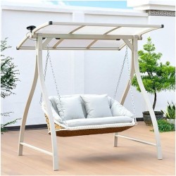 Outdoor patio swing chairs with cushions