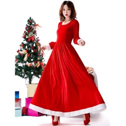 Christmas Outfit Two-tone Shawl Dress