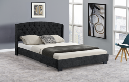 Queen Bed 152 x 203  Silver