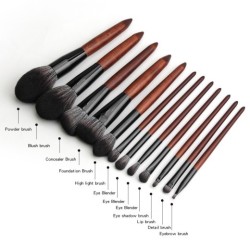 Factory Direct Sale MAANGE 12 Ebony Color Makeup Brush Set Makeup Tools Amazon Hot Sale