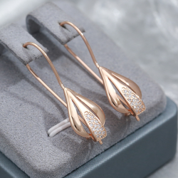 Fashion Personality Diamond Rose Gold Earrings