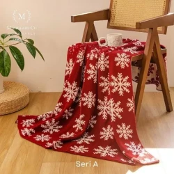 Christmas Knitted Throw Blanket