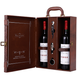 Creative Wine Box Leather Gift Box Handmade Home Kitchen Bar Accessories Decor Lafite Wine Holder Wine Packaging Box Friend Gift