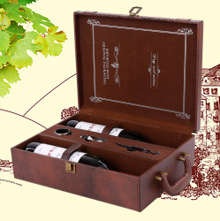 Creative Wine Box Leather Gift Box Handmade Home Kitchen Bar Accessories Decor Lafite Wine Holder Wine Packaging Box Friend Gift