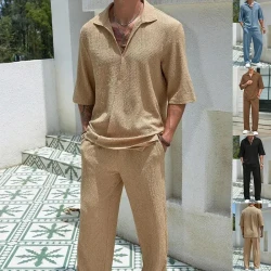 Short-Sleeved Top & Loose Trousers for Men