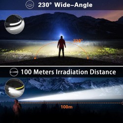 1/2/3PCS LED Induction Headlamp - Camping Search Light USB Rechargeable Headlight LED Head Torch Work Light with Built-in Battery