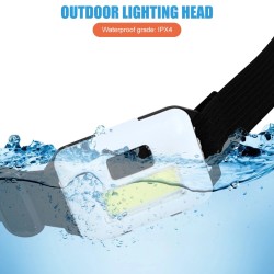 Mini 3W COB LED Headlight - 3 Modes Waterproof Headlamp Flashlight Torch for Outdoor Camping and Night Fishing