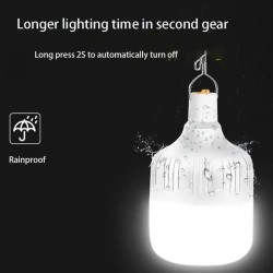 USB Rechargeable LED Emergency Light - 60W Outdoor Camping Equipment for BBQ, Hiking, Sports, and Entertainment