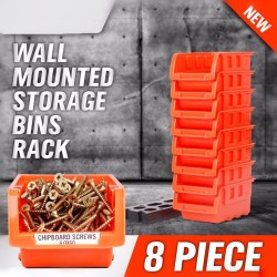 Storage Wall Rack with 8 Bins