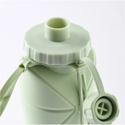 Origami Bottle Foldable Silicone Drinking Bottle / Foldable Bottle 600ml Sport Drinking Bottle With Hook