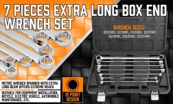 Spanner Extra Long Double Ring 7pc Set