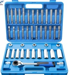 43pc Strut Nut Go-thru Socket & Ratchet Set