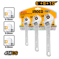 Adjustable wrench 3Pcs set