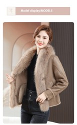 Fur Integrated Women's Short Coat Southern Winter Temperament