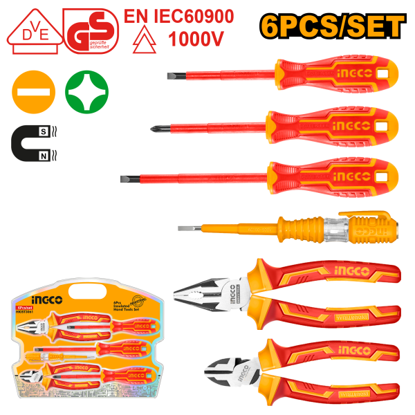 Insulated Screwdrivers & Hand tools 6Pcs set