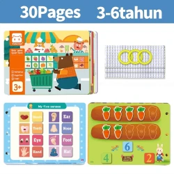 30 Page Quiet Book Book Book Education Book Children Kids Activity Child Activity Montessorri Activity Book Education