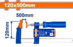 F clamp with plastic handle 120x500mm