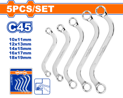 5 Pcs S-Type ring wrench set