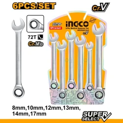 6 Pcs ratchet spanner set