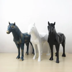 Geometric horse ornaments simple home accessories