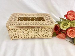 Tissue Box Metal House Decorative