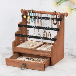 Home Wooden Ladder Jewelry Display Stand