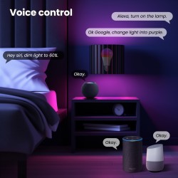 MOES Tuya Matter WiFi Smart Bulb - Dimmable LED Light with 16 Million RGB Colors, E27 Bubble Light, Voice Control via Alexa and Google Home