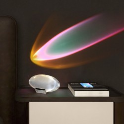LED Crystal Eye of the Sky Table Lamp - Italian Designer Bedside Lamp for Living Room, Bedroom Decor, Night Light Projector Gift