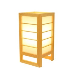 Solid Wood Tatami Bedroom Bedside Lamp Korean Style