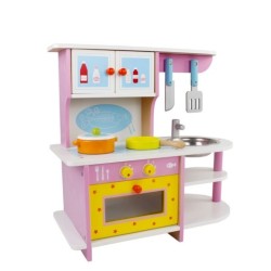 Wooden children cooking simulation