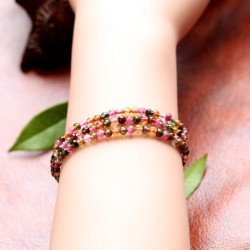 Colorful Hemstone Multi-Circle Bracelet