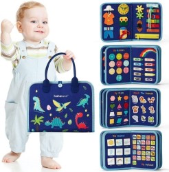 Children's Learning Board Early Education Toys Life Common Sense Dressing Lace-up Felt Bag Toddler Felt Busy Board