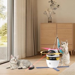 Interactive Cat Toys For Indoor Cats Automatic Kitten Toys Electronic Pet Cat Toys Funny Stick Kitten Self -hi Elastic Rope