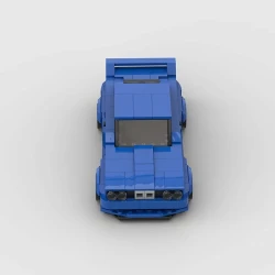 Mini Blue Sports Car Building Block Set