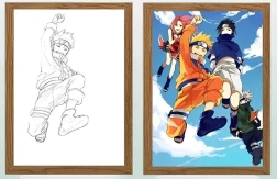 Naruto & Sasuke & Sakura Team 7 Light Frame