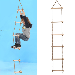 Childhood Fun Wooden Children Climbing Ladder Outdoor Sports Toys