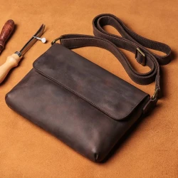 Genuine Leather Men's Shoulder Bag