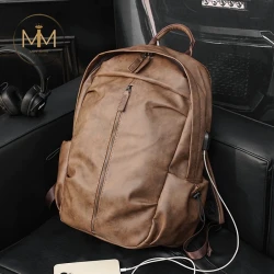 Men's Leather Backpack Men's Backpack Bags Premium Men's Leather Bags