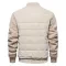 Fashion Stitching Coat Winter Personality Stand Collar Zipper Jacket Men's Clothing