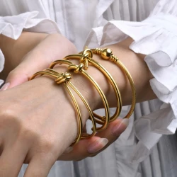 Women's Stainless Steel Open Knot Fashion Bracelet