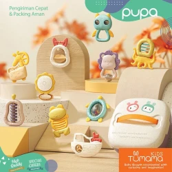 PUPA X TUMAMA Baby Rattle Teether Toy 10 in 1 + Box Baby Teether Toy Kids Included Set Box