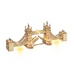 Robotime Rolife Tower Bridge with Lights 3D Wooden Puzzle TG412 Hobby And Toys Collection