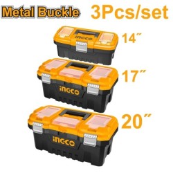 3Pcs Plastic Tool Boxes Set