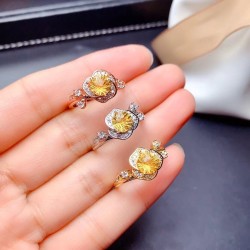 Firework Citrine Ring